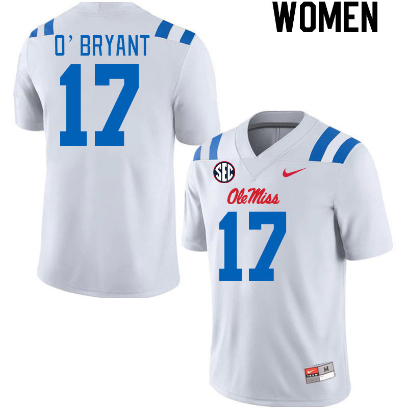 Women #17 Richard O'Bryant Ole Miss Rebels 2024 New Uniforms College Football Jerseys Stitched-White